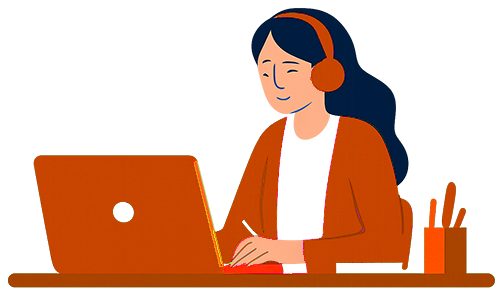 Student studying