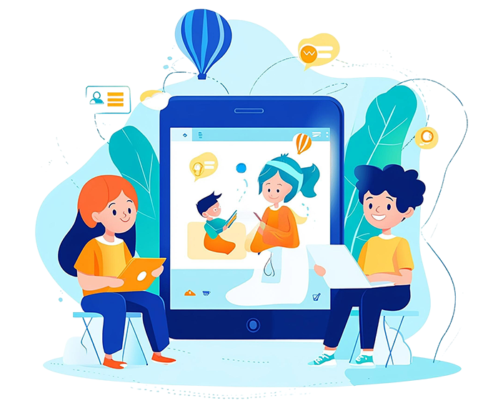 Family reading together